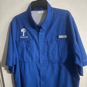 Philadelphia Phillies Spring Traing Button Front Vented Shirt , Size XXL